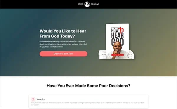 How To Hear God - website by Kevin