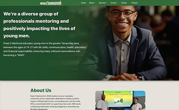 Road 2 Manhood - website by Kevin
